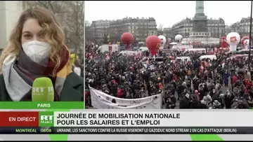 Manifestation interprofessionnelle à Paris pour les salaires et l’emploi