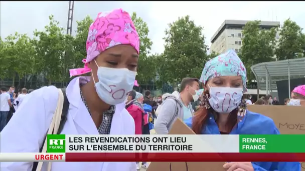 A Rennes, une manifestation en soutien aux soignants s'est déroulée dans le calme
