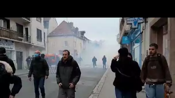 Fin de manifestation à Dijon