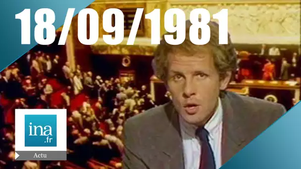 20h Antenne 2 du 18 septembre 1981 - Abolition de la peine de mort | Archive INA