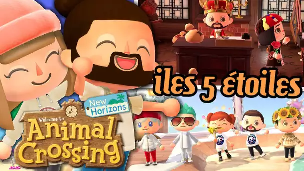 ON VISITE VOS ILES 5 ETOILES #5 ! | ANIMAL CROSSING NEW HORIZONS EPISODE 53 CO-OP