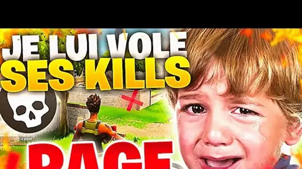 Top1🔥CE JEUNE RAGE CAR JE VOLE SES KILLS, Duo Troll #KS ! ► Fortnite Saison 6