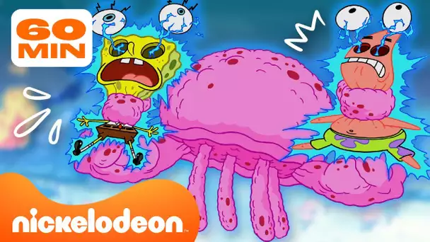 Les plus grands combats de monstres de Bob l'éponge ! | Compilation d'une heure | Nickelodeon France