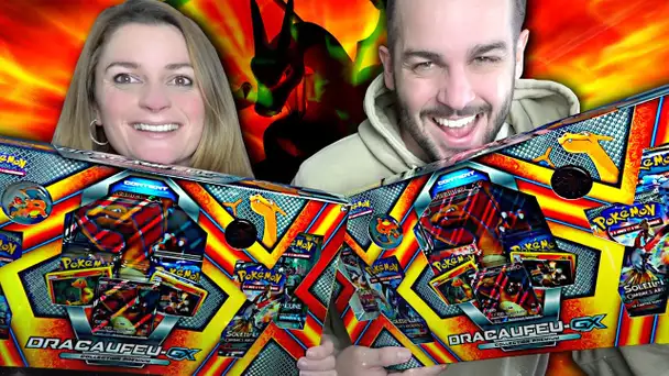 OUVERTURE DE 2 MEGA COFFRET DRACAUFEU DUEL POKEMON !