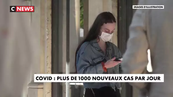 COVID-19 : plus de 1.000 nouveaux malades par jour en France