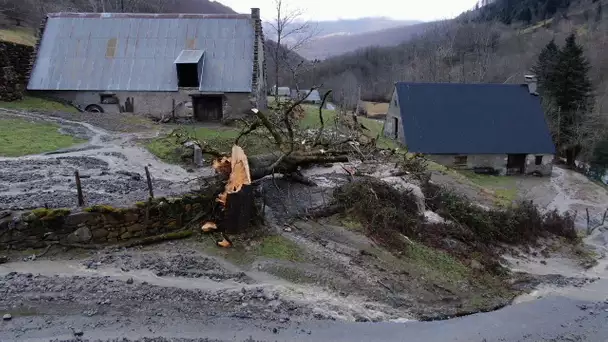 Les images impressionnantes de la coulée de boue qui a coupé la route de La Mongie (65)