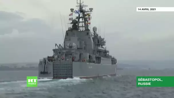 Russie : des navires de la flotte de la mer Noire en mer s'entraînent dans le cadre d’une inspection