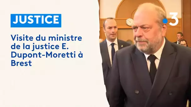 Visite du ministre de la justice E. Dupont-Moretti à Brest