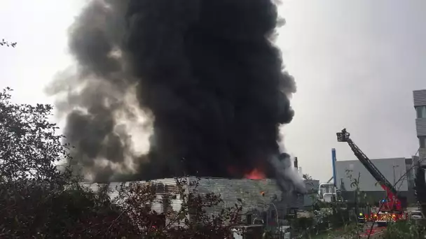 Violent incendie dans l'entreprise Oscar lab à Bernin en Isère