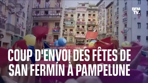 Espagne: les images de la marée humaine à Pampelune pour le coup d'envoi des fêtes de San Fermín