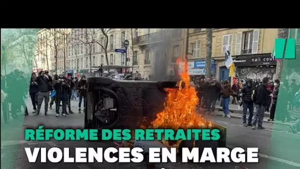 Des violences éclatent en marge de la manifestation contre la réforme des retraites