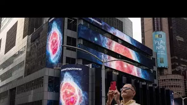 Les images du télescope James-Webb diffusées sur les écrans de Times Square