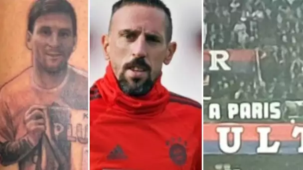 Un joueur se tatoue le portrait de MESSI!! Banderoles contre Rabiot au psg, Ribéry en Turquie ?