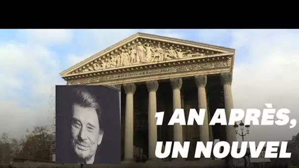 Une messe à la Madeleine un an après la mort de Johnny Hallyday, les fans toujours présents