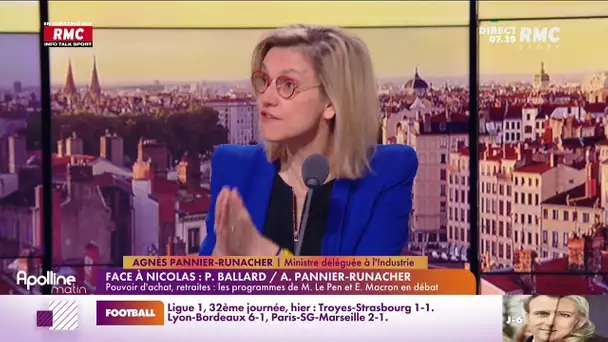 Agnès Pannier-Runacher, ministre chargée de l’industrie, s'exprime sur les retraites