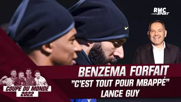 Coupe du monde 2022 : avec le forfait de Benzema, "c'est tout pour Mbappé" lance Guy