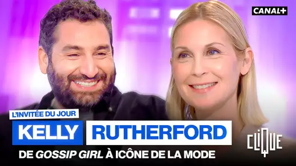 Kelly Rutherford l'actrice star de Gossip Girl est sur le plateau de Clique - CANAL+