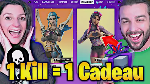 1 KILL = 1 CADEAU DANS LA BOUTIQUE FORTNITE !