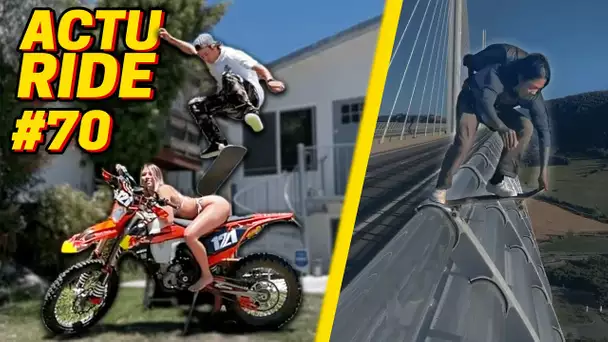 ACTU RIDE #70 : Il saute du Viaduc de Millau, Grosse chute de Tony Hawk, Backflip à 5 sur une moto !