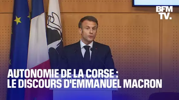 Autonomie de la Corse: le discours en intégralité d'Emmanuel Macron sur l'île