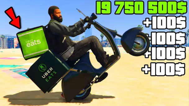 DEVENIR LIVREUR UBER EATS SUR GTA 5 ! (Je suis riche)