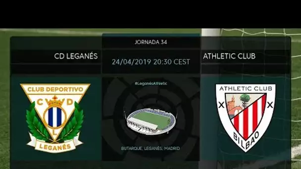 Calentamiento CD Leganés vs athletic Club