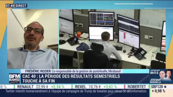 Frédéric Rozier (Mirabaud): La période des résultats semestriels au sein du Cac 40 touche à sa fin