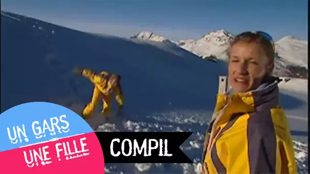 Un gars une fille - au ski - compilation