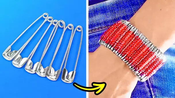 IDÉES DE BIJOUX COOLS À PARTIR DE CHOSES SIMPLES || COLLIERS, BRACELETS ET ACCESSOIRES FAITS MAISON