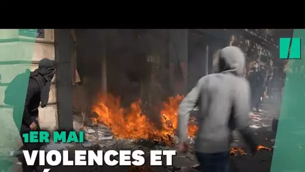 1er mai: incendies, vitrines saccagées... Des dégradations émaillent la manifestation à Paris