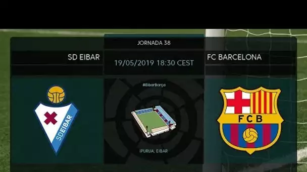 Calentamiento SD Eibar vs FC Barcelona