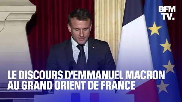 Le discours d'Emmanuel Macron au Grand Orient de France en intégralité