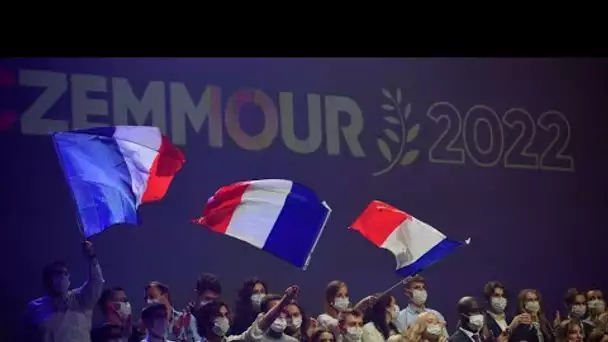 Le candidat Éric Zemmour réunit des milliers de partisans, plus de 2 000 opposants à Paris