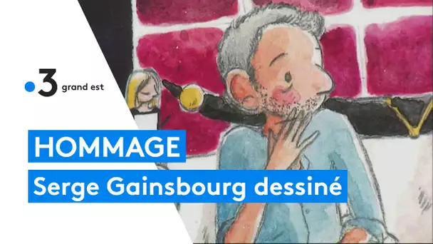 Hommage rendu à Serge Gainsourg avec des dessins