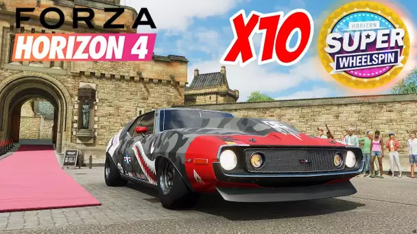 FORZA HORIZON 4 J&#039;OUVRE 10 SUPER WHEELSPINS EN ACHETANT LE CHATEAU ! +VOITURES DE MALADES !!