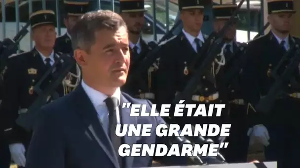 Les honneurs militaires rendus à Mélanie Lemée en présence de Gérald Darmanin