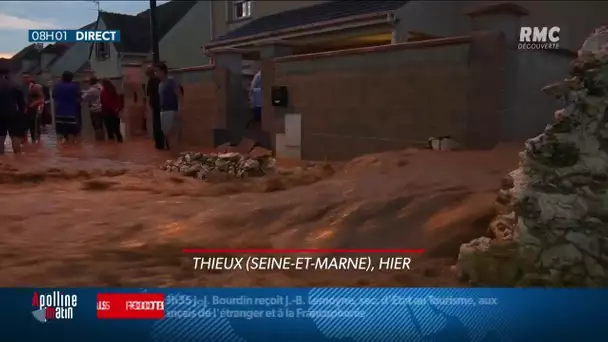 Orages : les habitants de Thieux, en Seine-et-Marne, se réveillent sous les eaux