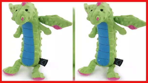 goDog Dragons Squeaker Plush Dog Toy with Chew Guard Technology