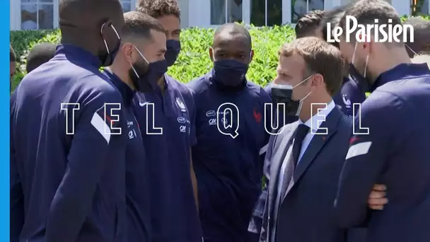 A la veille de l’Euro, Emmanuel Macron est avec les Bleus pour les encourager