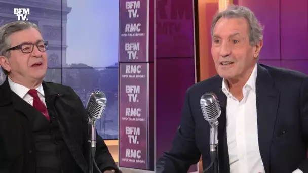 Jean-Luc Mélenchon face à Jean-Jacques Bourdin en direct