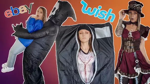 JE TESTE LES PIRES COSTUMES D'HALLOWEEN ! (wish, amazon, eBay ...)