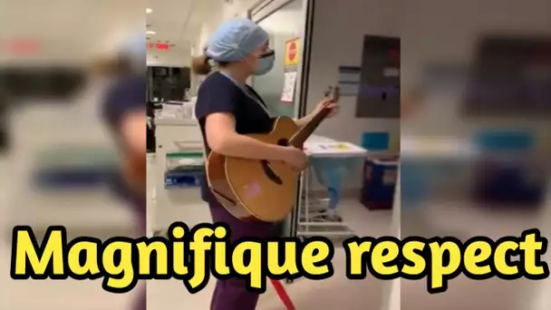 L’infirmière entre en soins intensifs avec sa guitare pour chanter aux patients hospitalisés.(Vidéo)