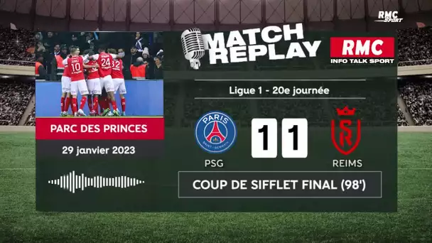 PSG 1-1 Reims : Les Rémois arrachent le nul, le goal replay avec les commentaires RMC