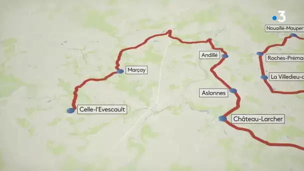 Tour Poitou-Charentes - Parcours Etape 3 entre Nieuil-l’Espoir (86) et Vivonne (86)