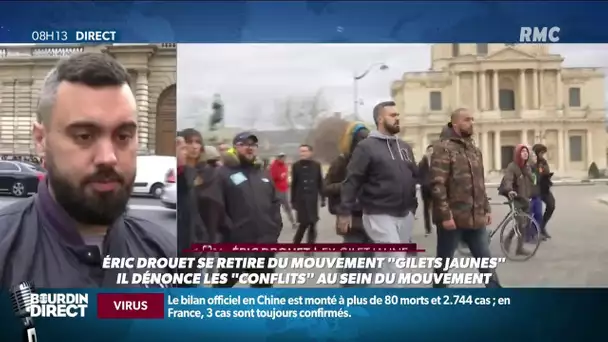 Eric Drouet quitte le mouvement "Gilets Jaunes": "On est dans une routine (...) sans aucun résultat"