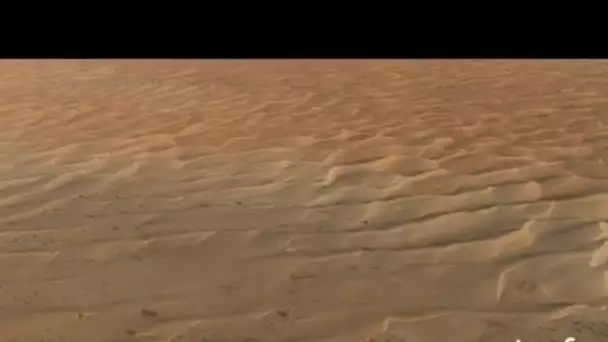 Mauritanie : avion survolant le désert