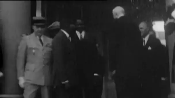 Monsieur le président Léopold Sédar Senghor et le général De Gaulle
