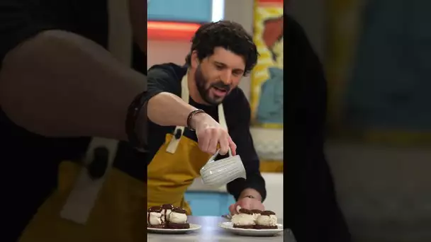 Profiteroles tout choco par le chef Fabrice Mignot 😋 #lacuisinedesmousquetaires