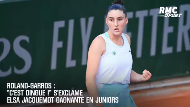 Roland-Garros : "C'est dingue !" s'exclame Jacquemot gagnante en Juniors