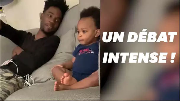 Un adorable mais intense débat entre un père et son fils